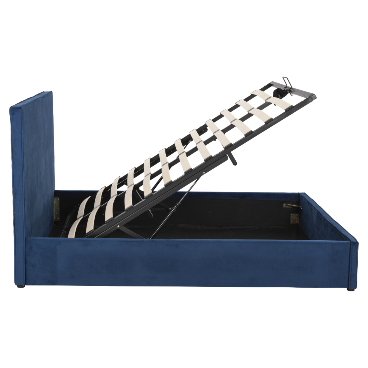 BED ALLIE HM584.18 160X200 WITH STORAGE SPACE-BLUE VELVET [5]