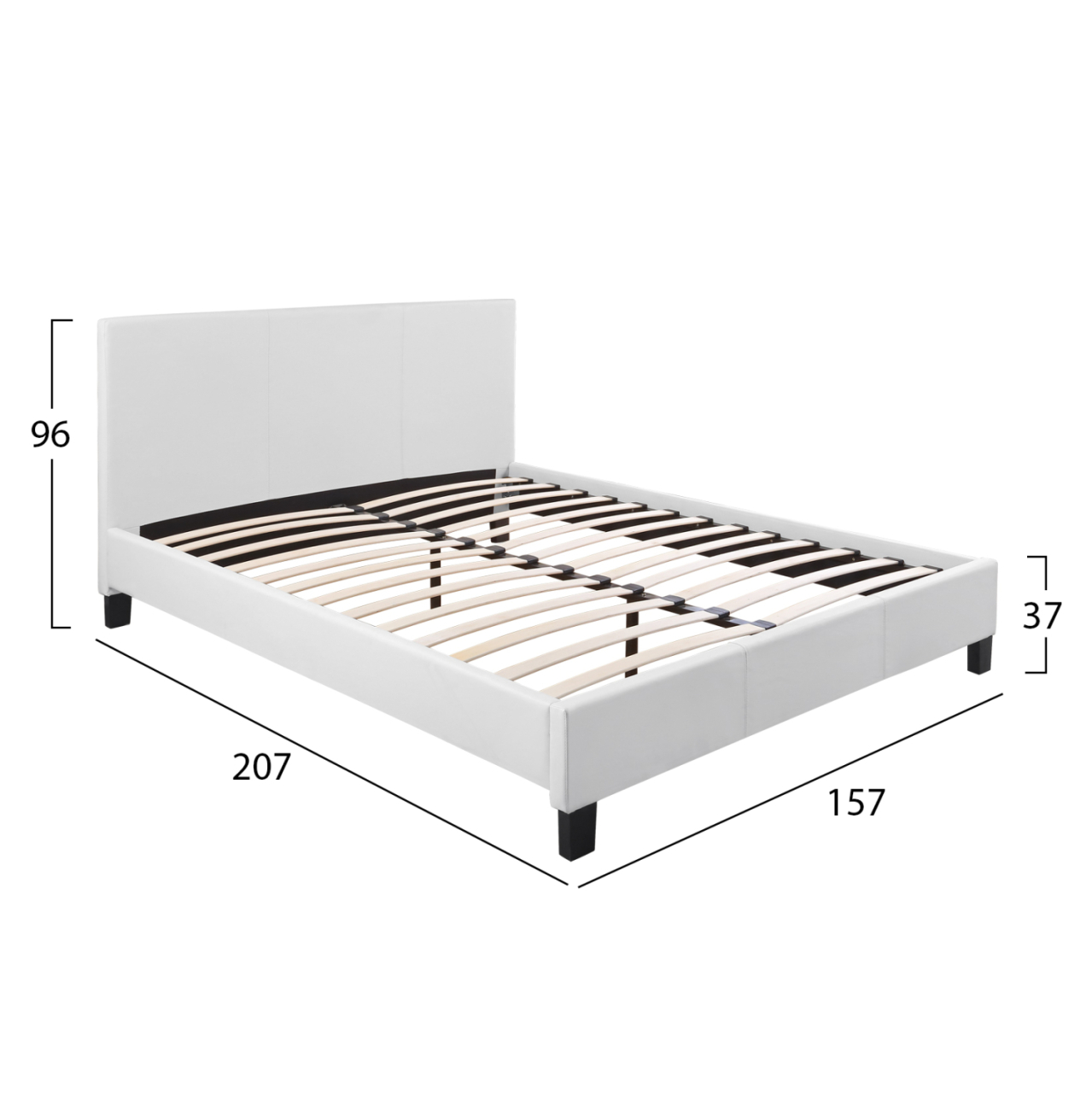 Bed Becca with White PU HM553.01 150x200 cm [2]