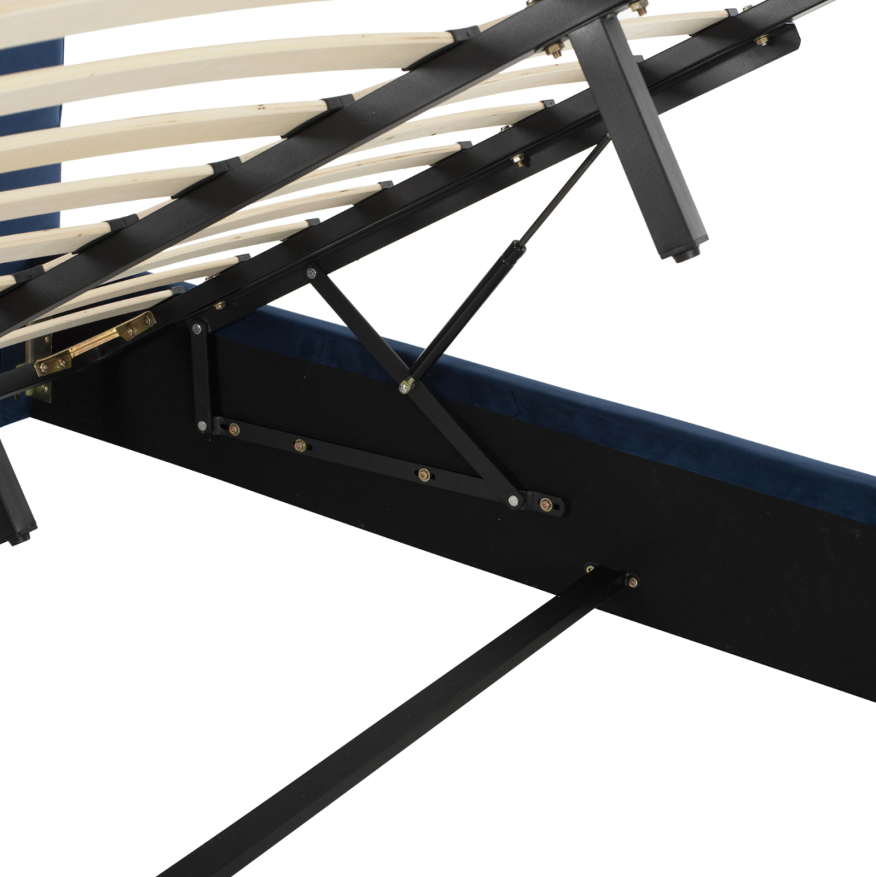 BED BRILEY HM583.08 BLUE VELVET WITH STORAGE SPACE 160X200cm. [8]