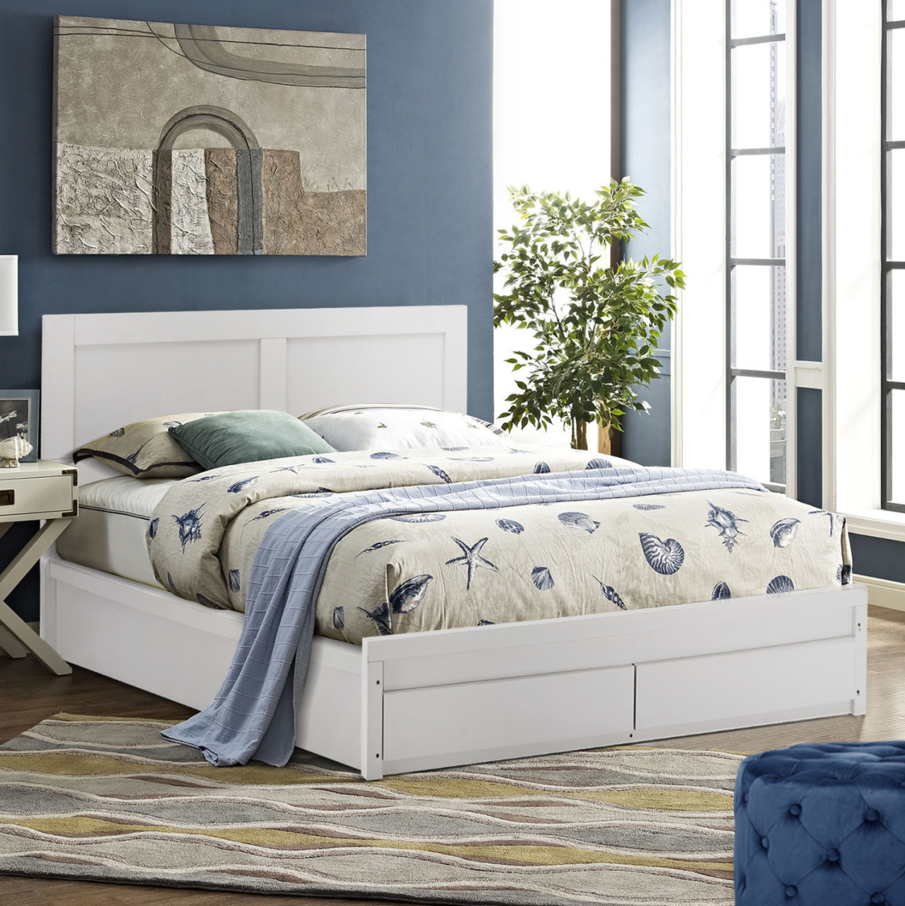 BED CAPRI HM312.05 WITH 2 DRAWERS FOR MATTRESS 150x200cm. [2]