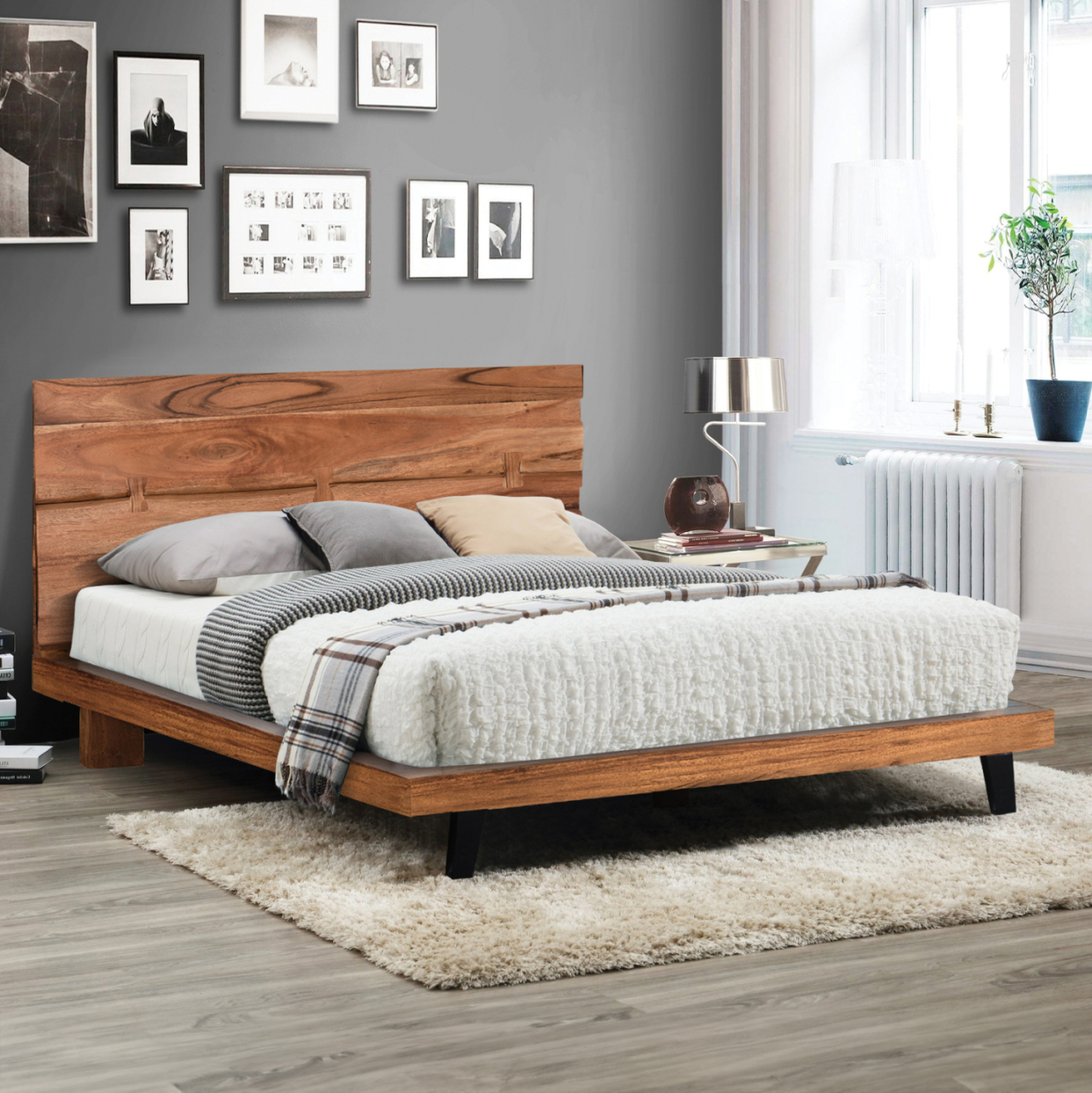Bed Fansi from solid acacia wood HM8472.11 160x200 [2]