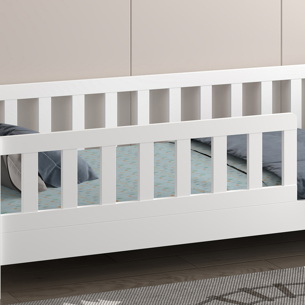 BED FOR KIDS HOUSER HM740.03 t.MONTESSORI SOLID PINE WOOD IN WHITE--FOR 190x90cm. [7]