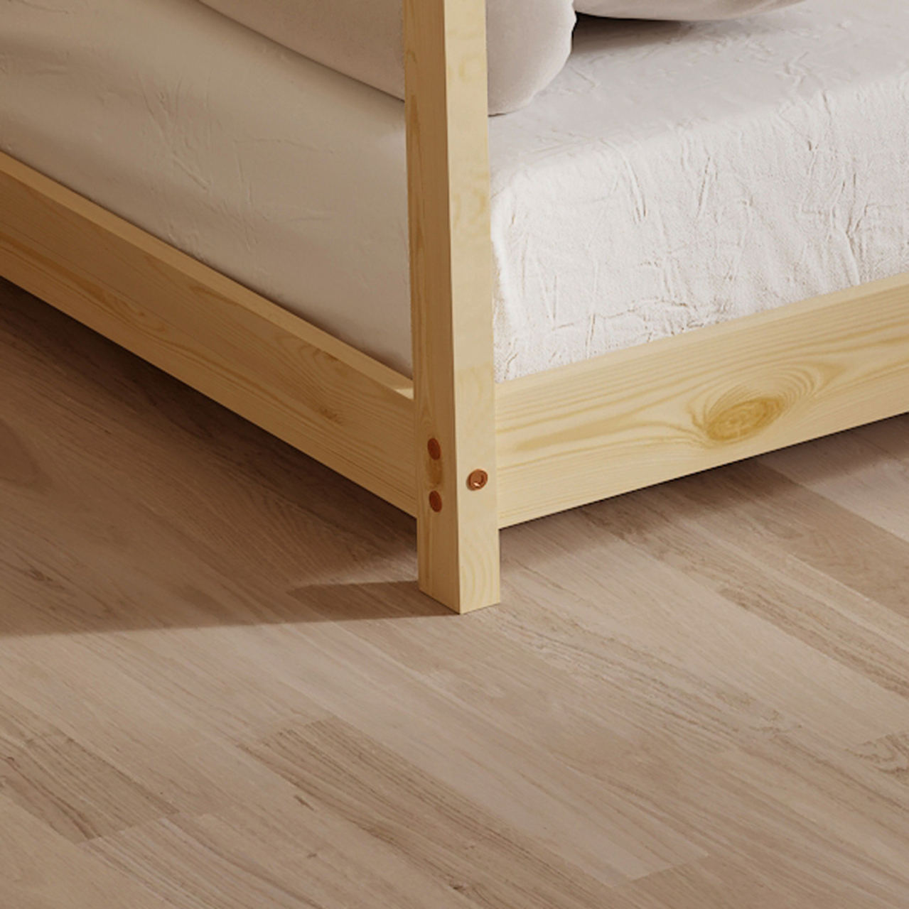 BED FOR KIDS PEPE HM677.01 t.MONTESSORI SOLID PINE WOOD IN NATURAL- 190x90cm. [7]