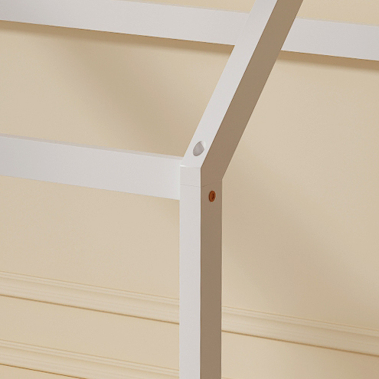 BED FOR KIDS PEPE HM677.03 t.MONTESSORI SOLID PINE WOOD IN WHITE- 190x90cm. [7]