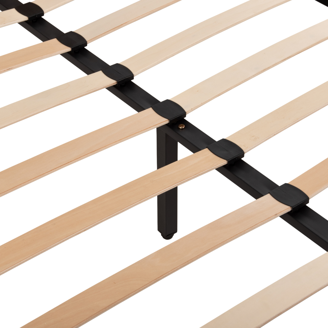 BED INDRA FB9662.02 BEIGE FABRIC BROWN RAIL FOR MATTRESS 160X200cm. [9]