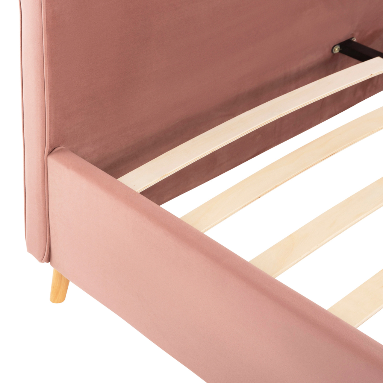 BED INDRA HM662.12 VELVET DUSTY PINK FOR MATTRESS 160x200cm. [8]