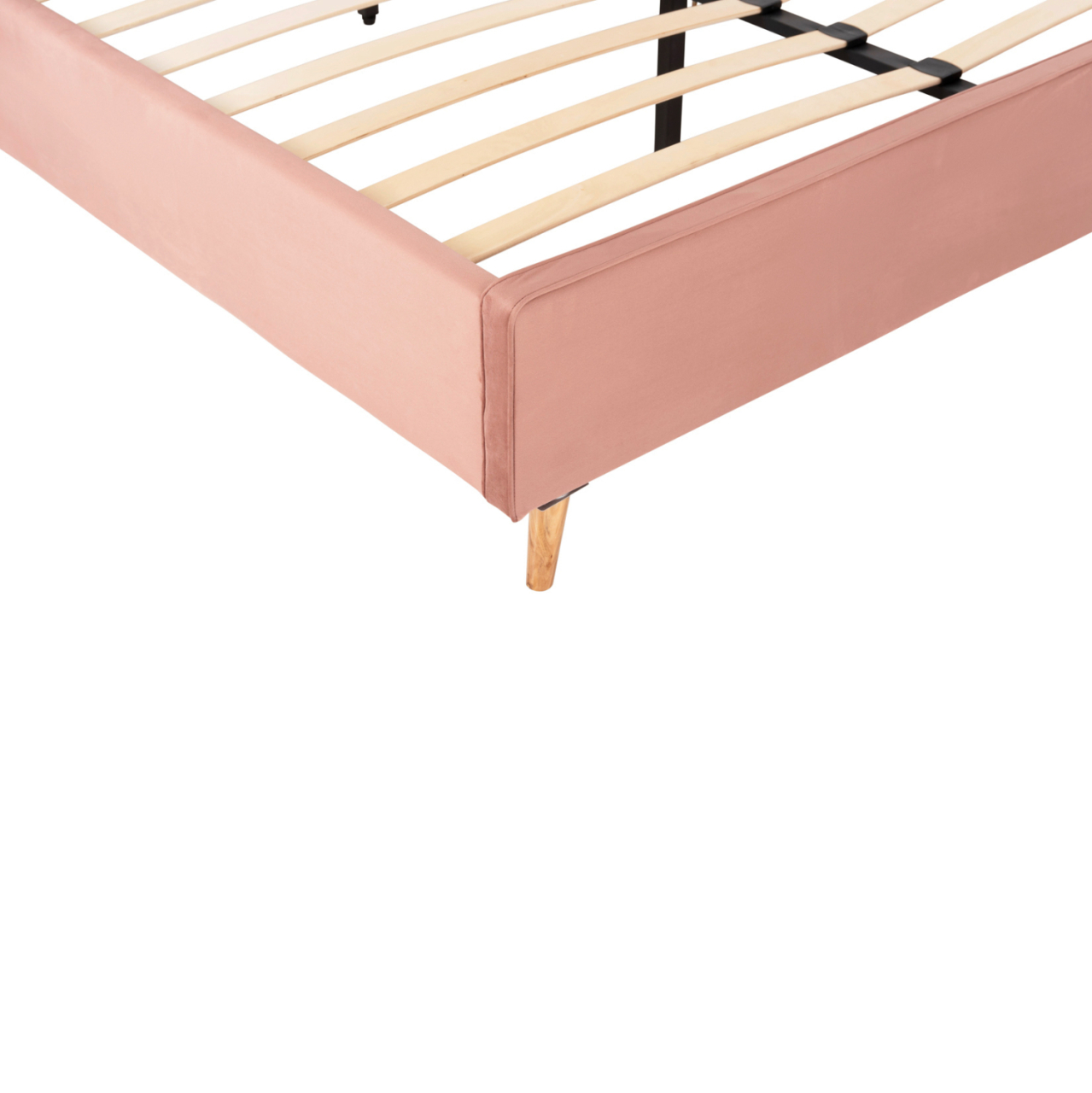 BED INDRA HM662.12 VELVET DUSTY PINK FOR MATTRESS 160x200cm. [10]