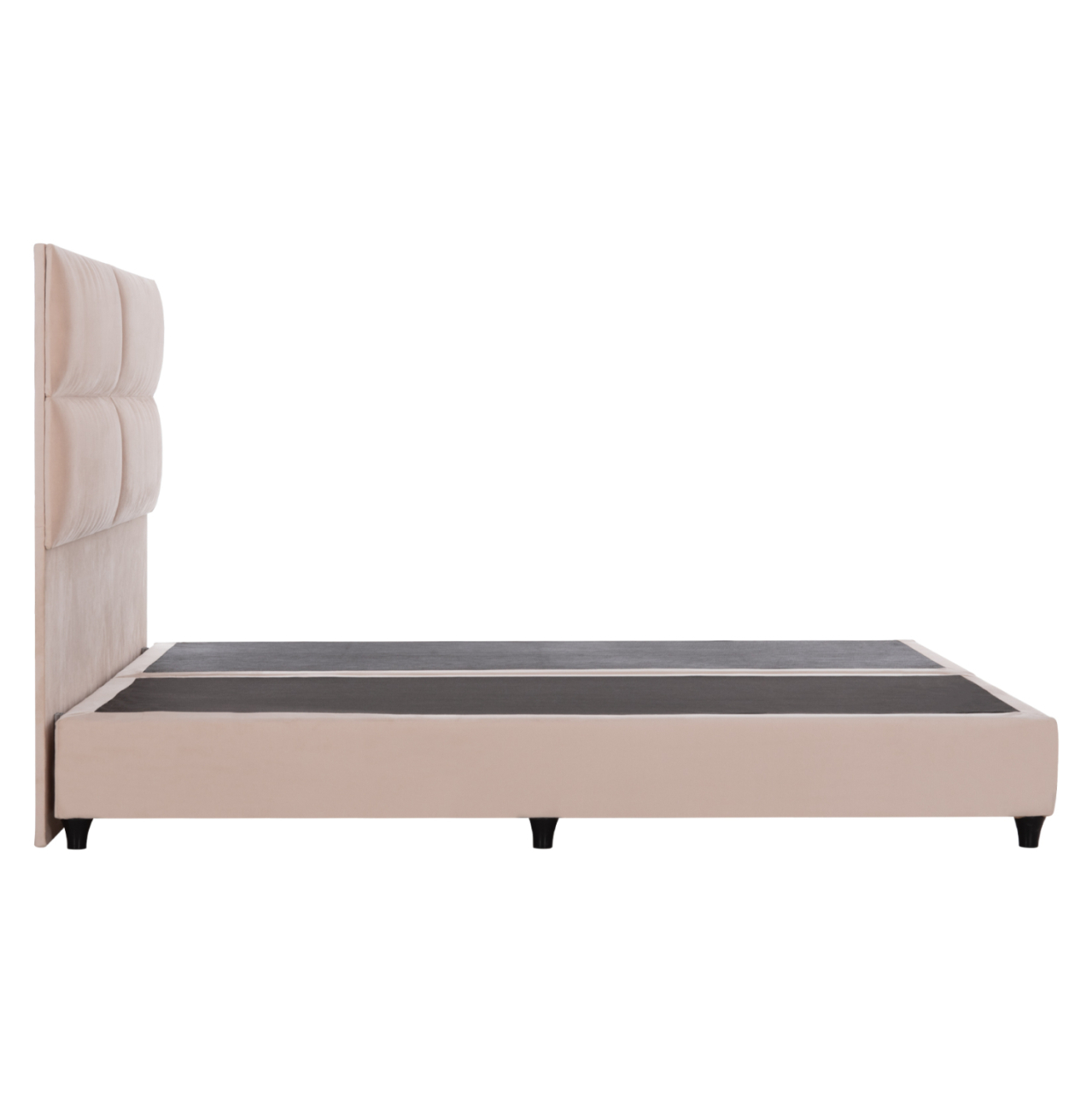 BED KING-SIZE MADE OF SAND BEIGE FABRIC MILO HM628.22 FOR MATTRESS 180x200cm. [5]