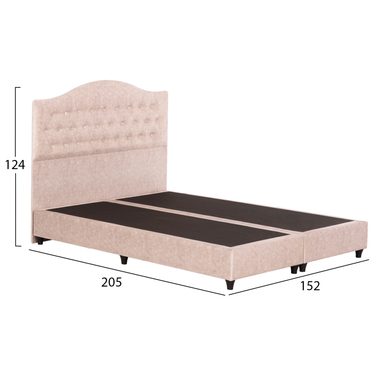 BED MALENA HM638.22 BEIGE FABRIC t.NUBUCK FOR MATTRESS 150x200cm. [3]