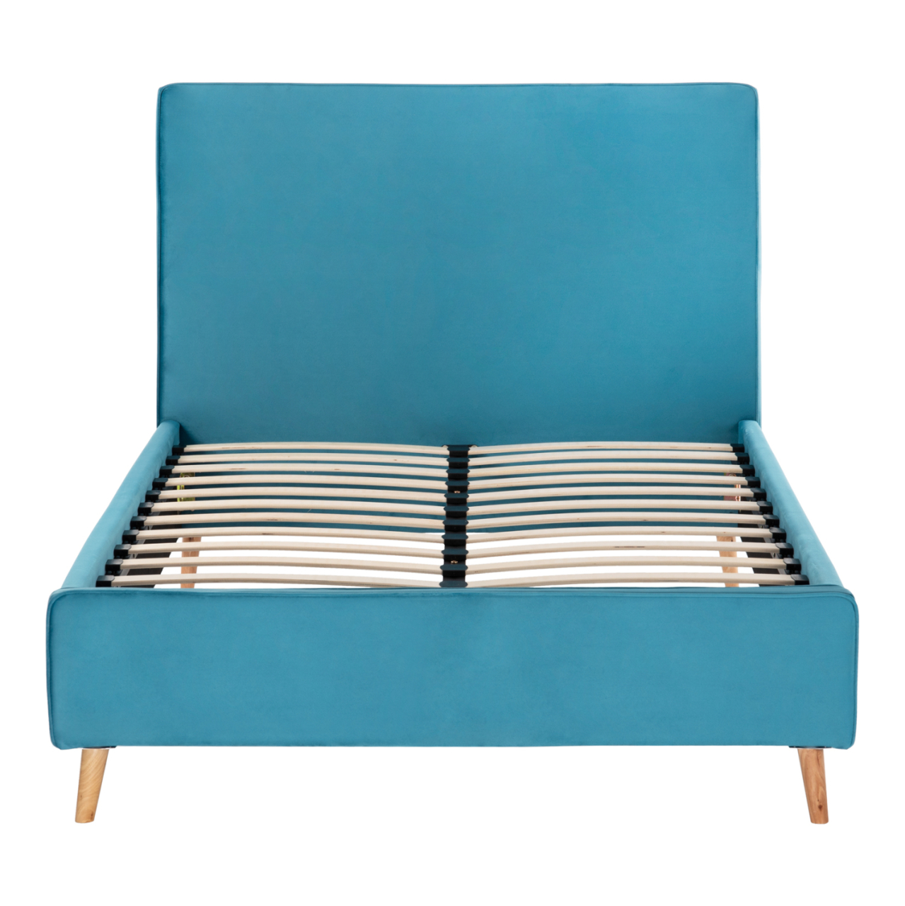 BED MAYLIN HM598.08 WITH BLUE-GREEN VELVET FOR MATTRESS 120x200cm. [4]