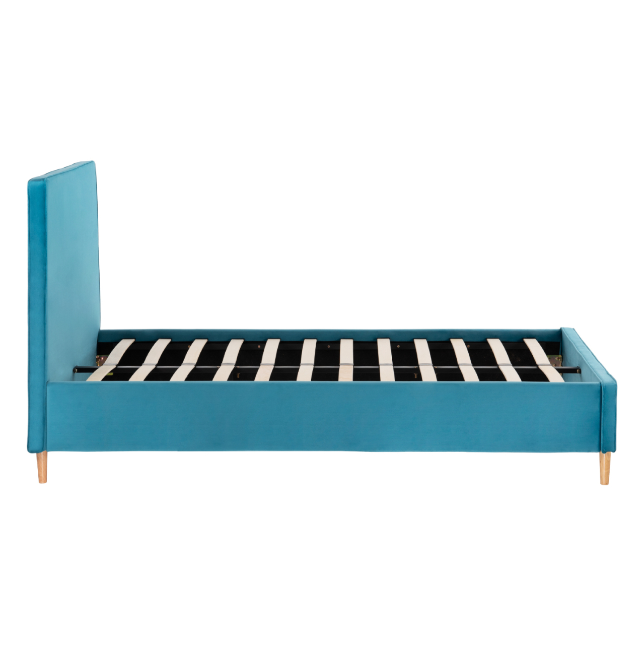 BED MAYLIN HM598.08 WITH BLUE-GREEN VELVET FOR MATTRESS 120x200cm. [5]