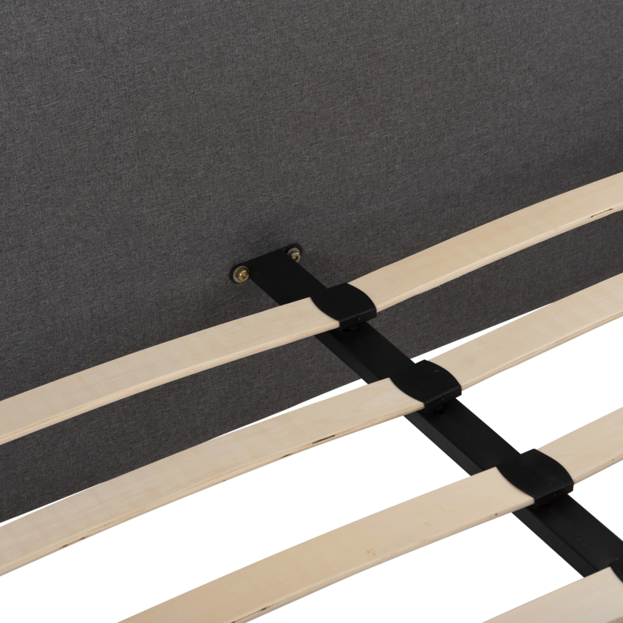 BED MAYLIN HM598.10 GREY FABRIC and DARK GREY RAIL FOR MATTRESS 120x200cm. [8]