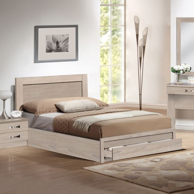 Bed Melany HM346.02 with 1 Drawer Sonoma 90x190cm [2]