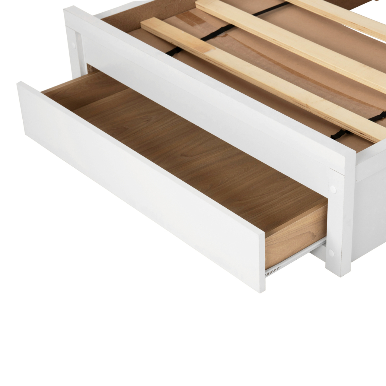 BED MELANY HM346.05 WITH 1 DRAWER- WHITE 90X190 cm. [9]