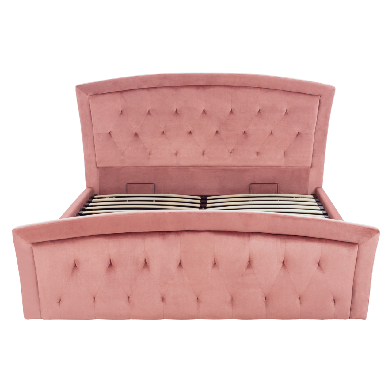 BED ODELIA VELVET DUSTY PINK WITH STORAGE HM581.02 185x212x113 cm. [4]