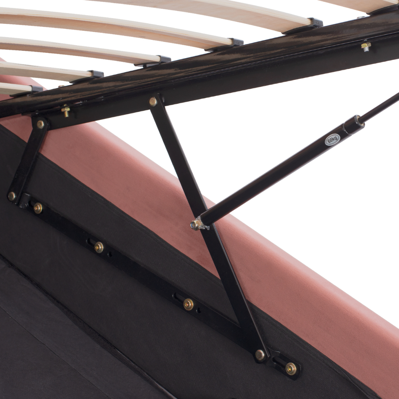 BED ODELIA VELVET DUSTY PINK WITH STORAGE HM581.02 185x212x113 cm. [9]
