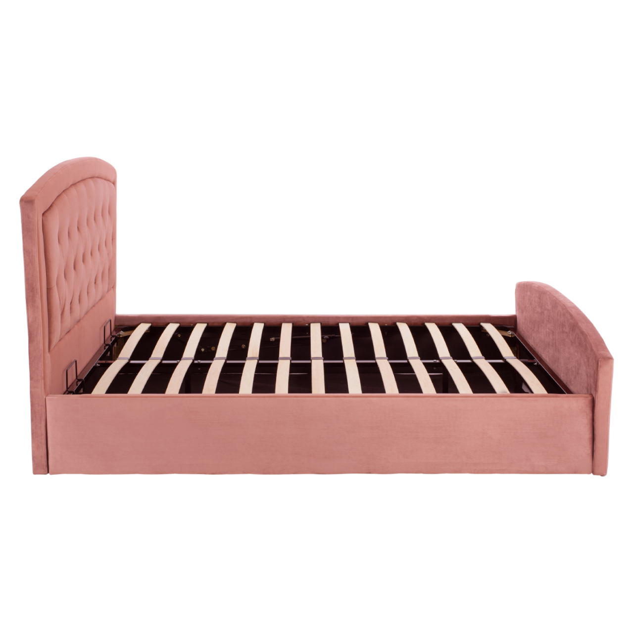 BED ODELIA VELVET DUSTY PINK WITH STORAGE HM581.02 185x212x113 cm. [5]