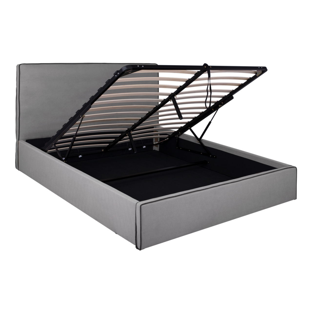 BED WITH MATTRESS and STORAGE SPACE ALLIE HM10805.01 GREY FABRIC--MATTRESS 160Χ200cm [4]