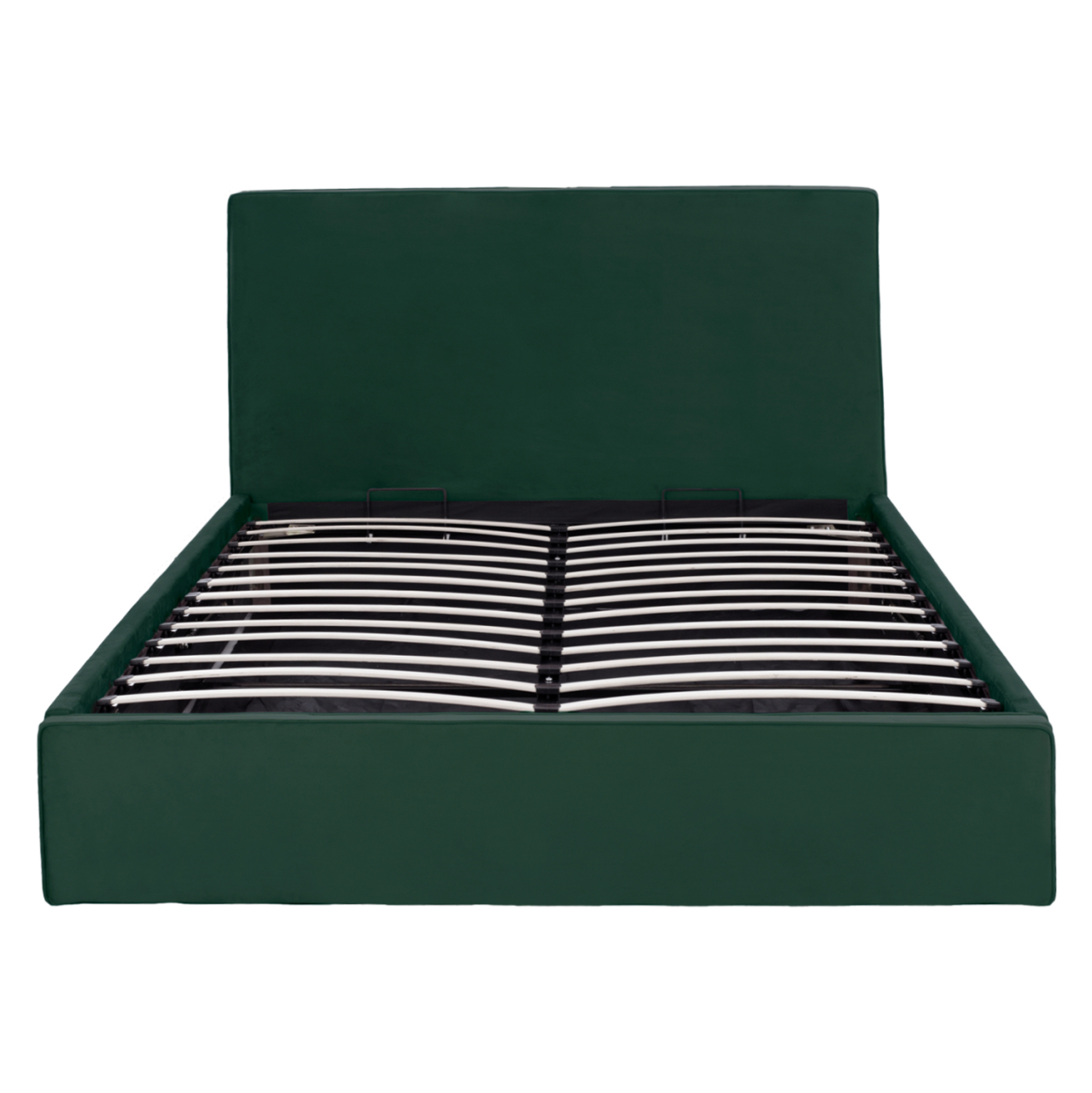 BED WITH MATTRESS and STORAGE SPACE ALLIE HM10805.13 CYPRESS GREEN VELVET--MATTRESS 160Χ200cm [5]
