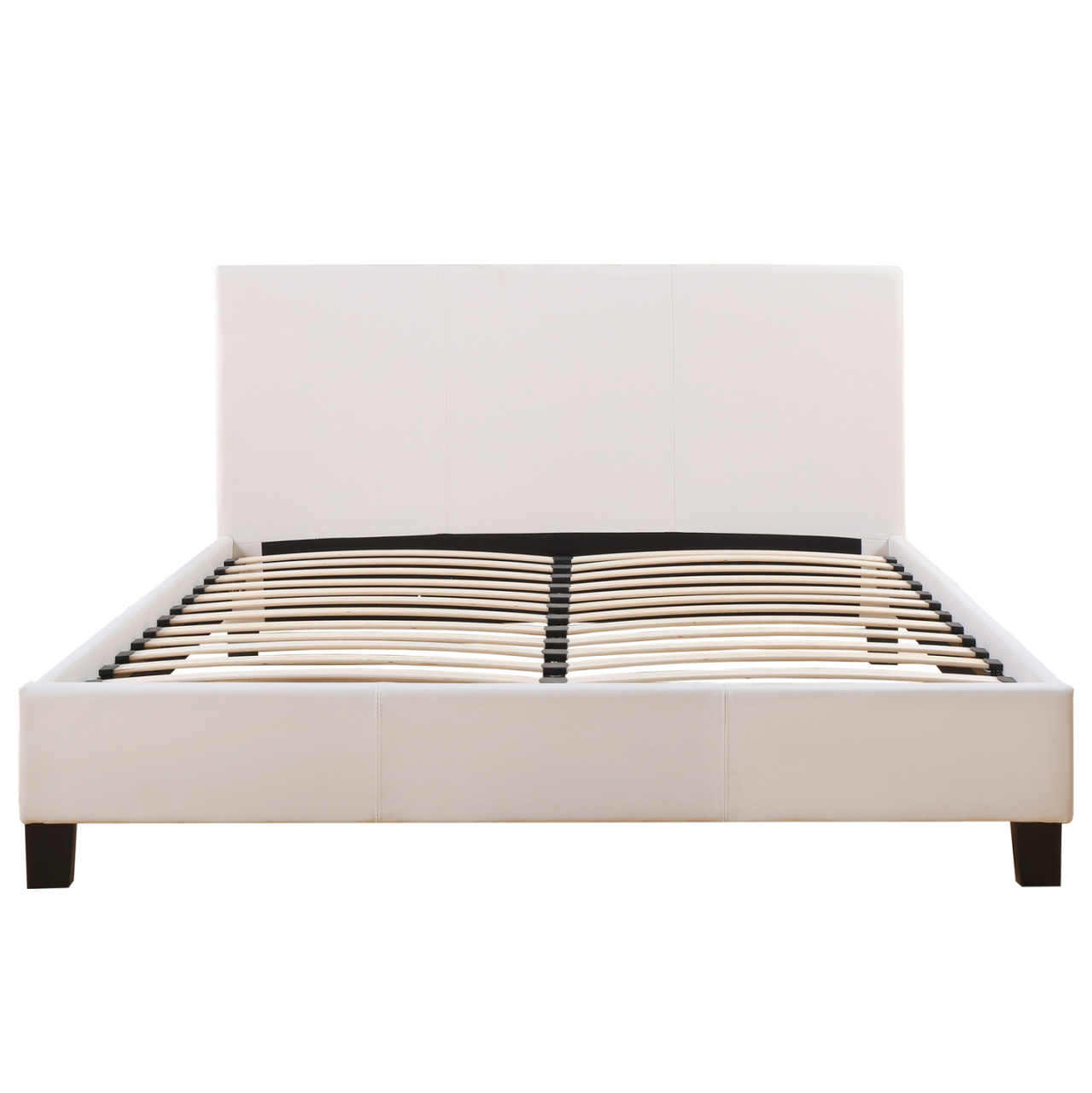 BED WITH MATTRESS BECCA HM21283.01 WHITE PU--FOR MATTRESS 150x200cm [4]