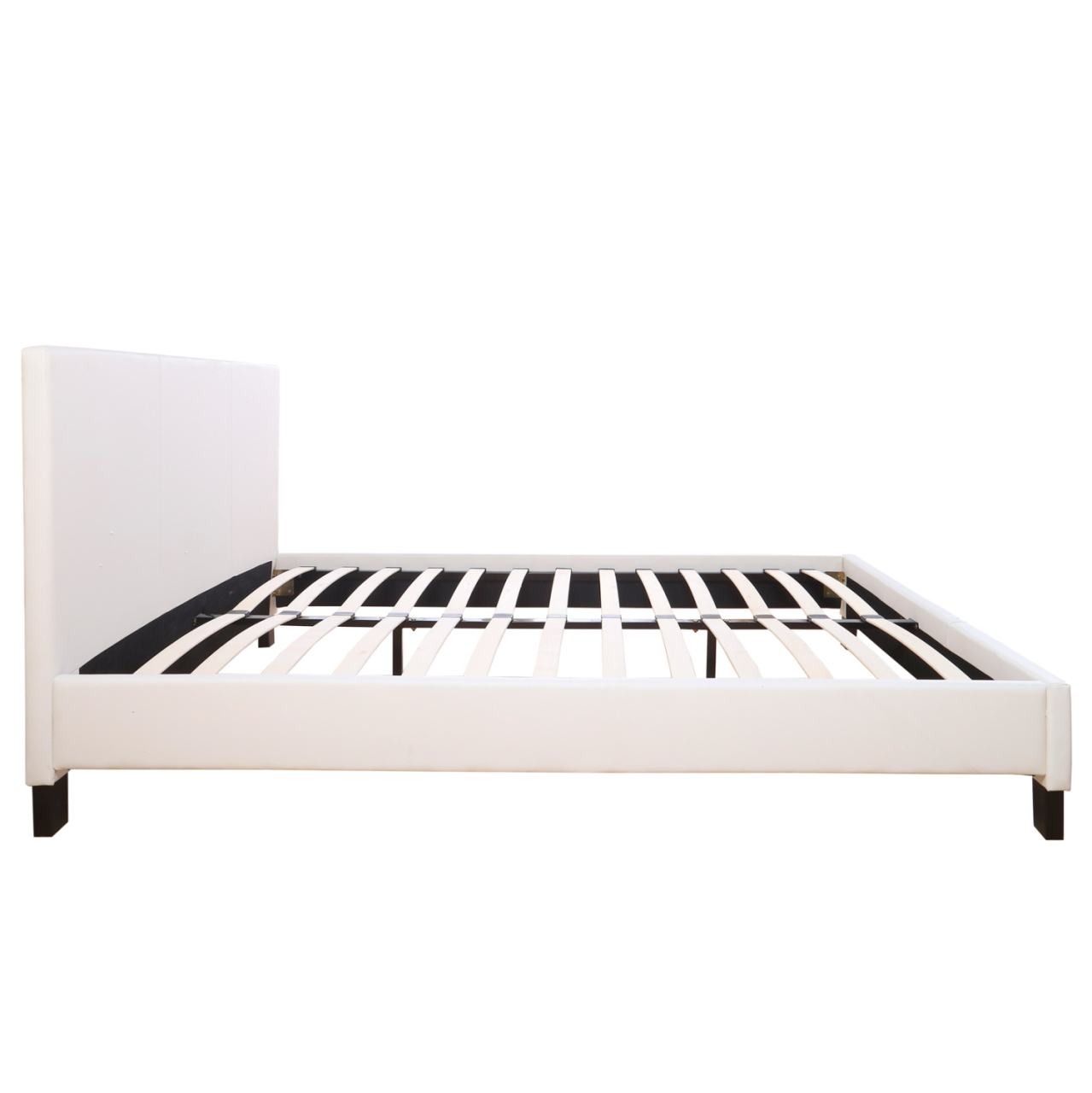 BED WITH MATTRESS BECCA HM21283.01 WHITE PU--FOR MATTRESS 150x200cm [5]