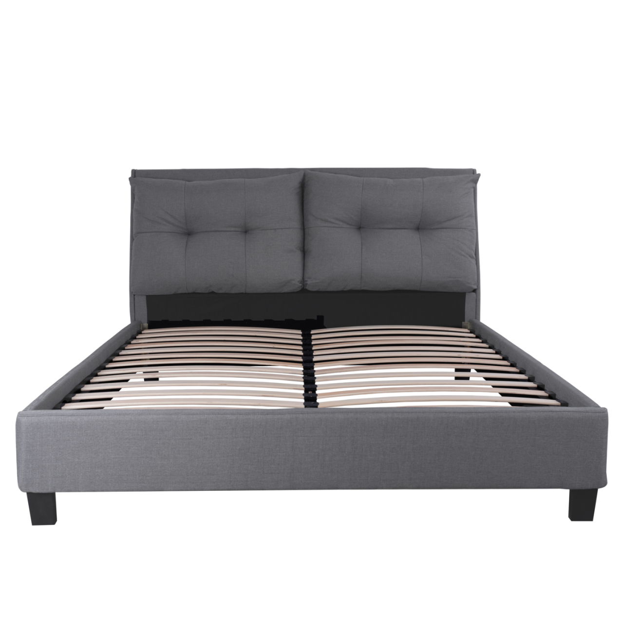 BED WITH MATTRESS BILLIE HM21284.03 GREY FABRIC--FOR MATTRESS 160x200cm [4]