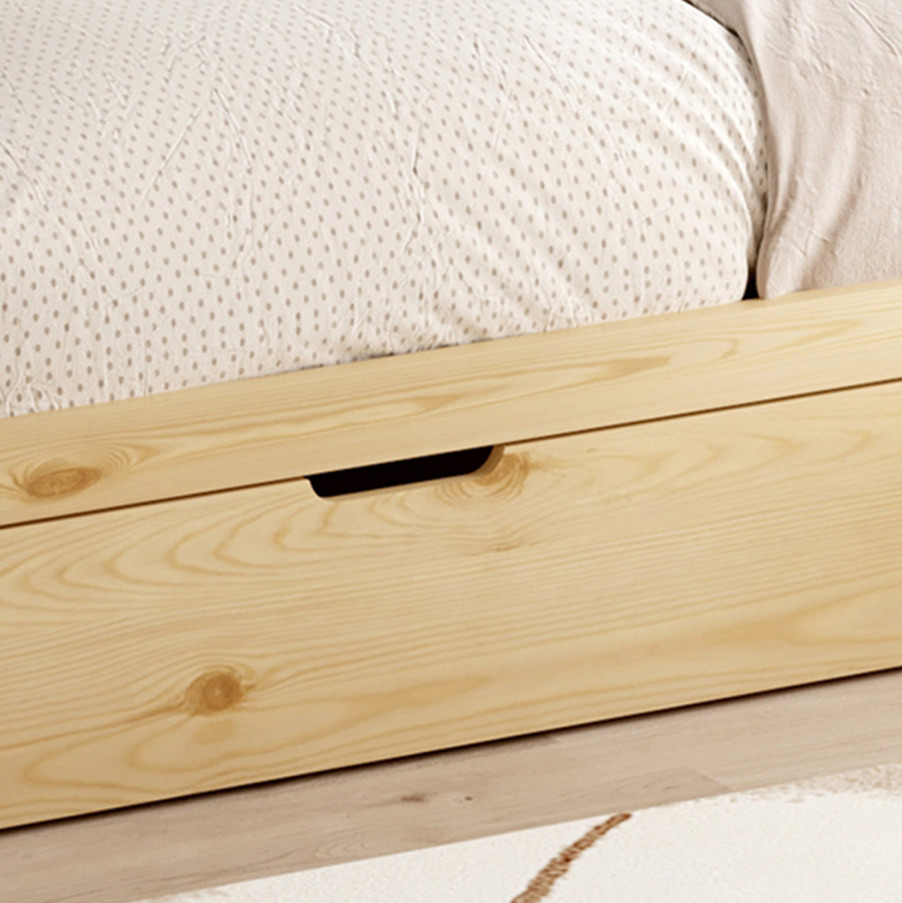 BED WITH MATTRESS GOALIE HM21309 PINE WOOD IN NATURAL-WHITE-BLACK--MATTRESS 90x190cm [6]