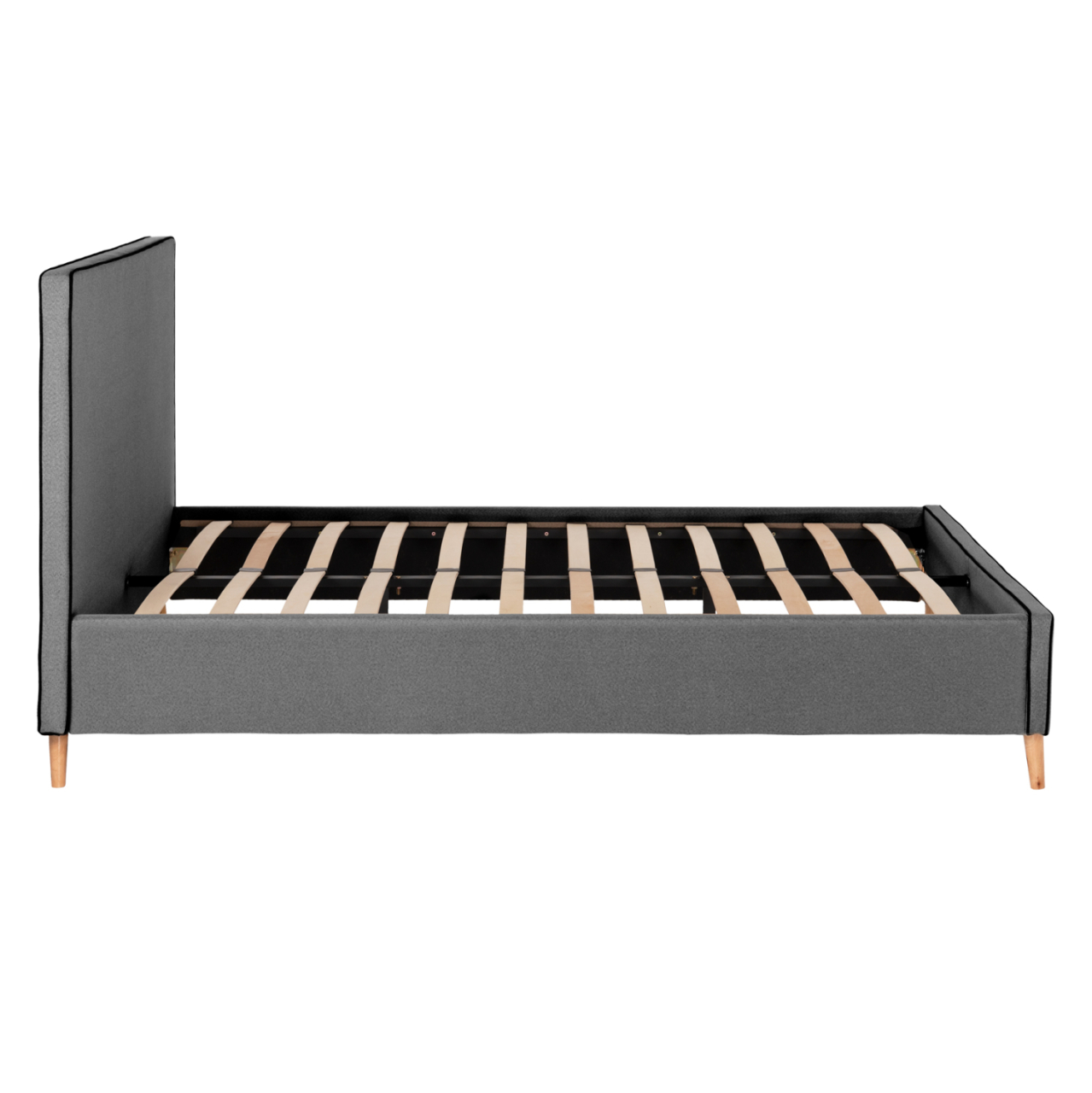 BED WITH MATTRESS INDRA HM21280.01 GREY FABRIC--FOR MATTRESS 160x200cm [5]