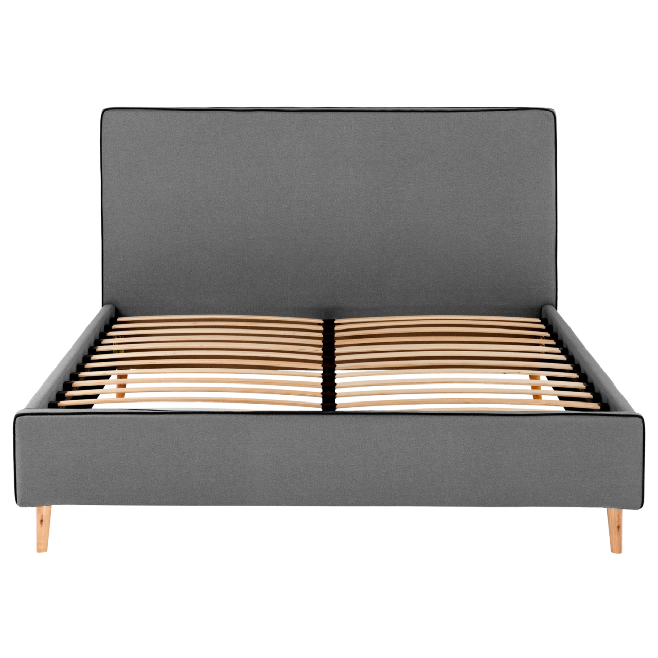 BED WITH MATTRESS INDRA HM21280.01 GREY FABRIC--FOR MATTRESS 160x200cm [4]