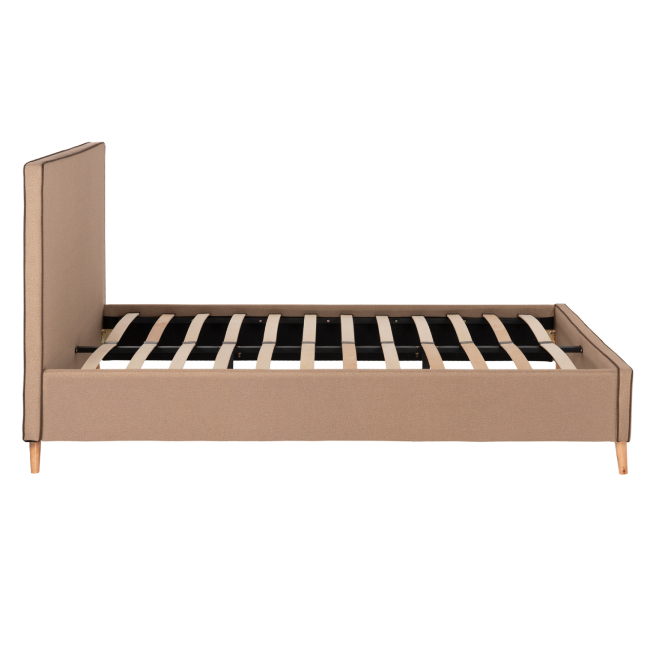 BED WITH MATTRESS INDRA HM21280.02 BEIGE FABRIC--FOR MATTRESS 160x200cm [5]