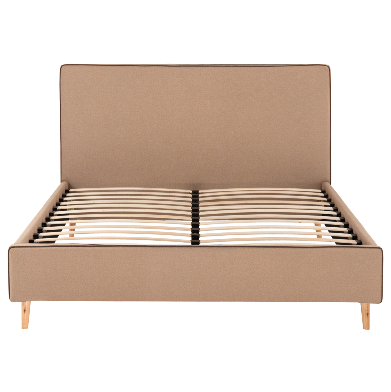 BED WITH MATTRESS INDRA HM21280.02 BEIGE FABRIC--FOR MATTRESS 160x200cm [4]