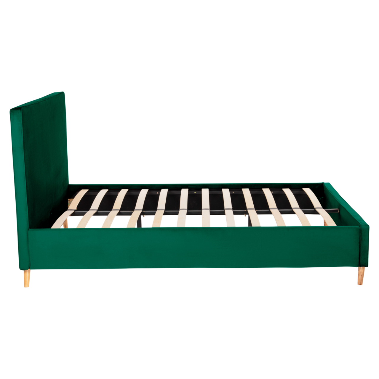 BED WITH MATTRESS INDRA HM21280.04 CYPRESS GREEN VELVET--FOR MATTRESS 160x200cm [5]