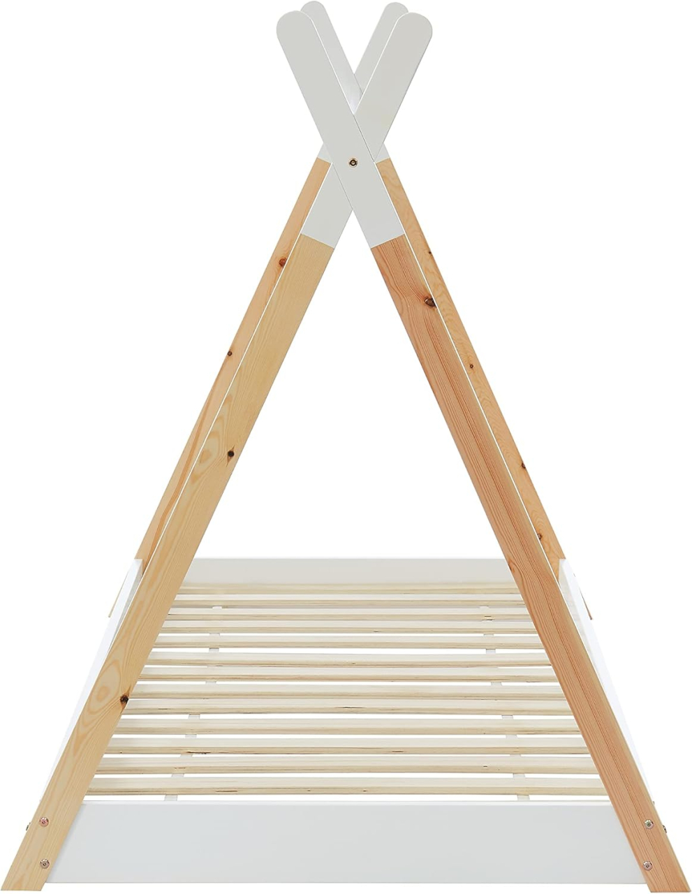 BED WITH MATTRESS MUNK HM21308 PINE WOOD IN NATURAL and WHITE--MATTRESS 90x190cm [7]
