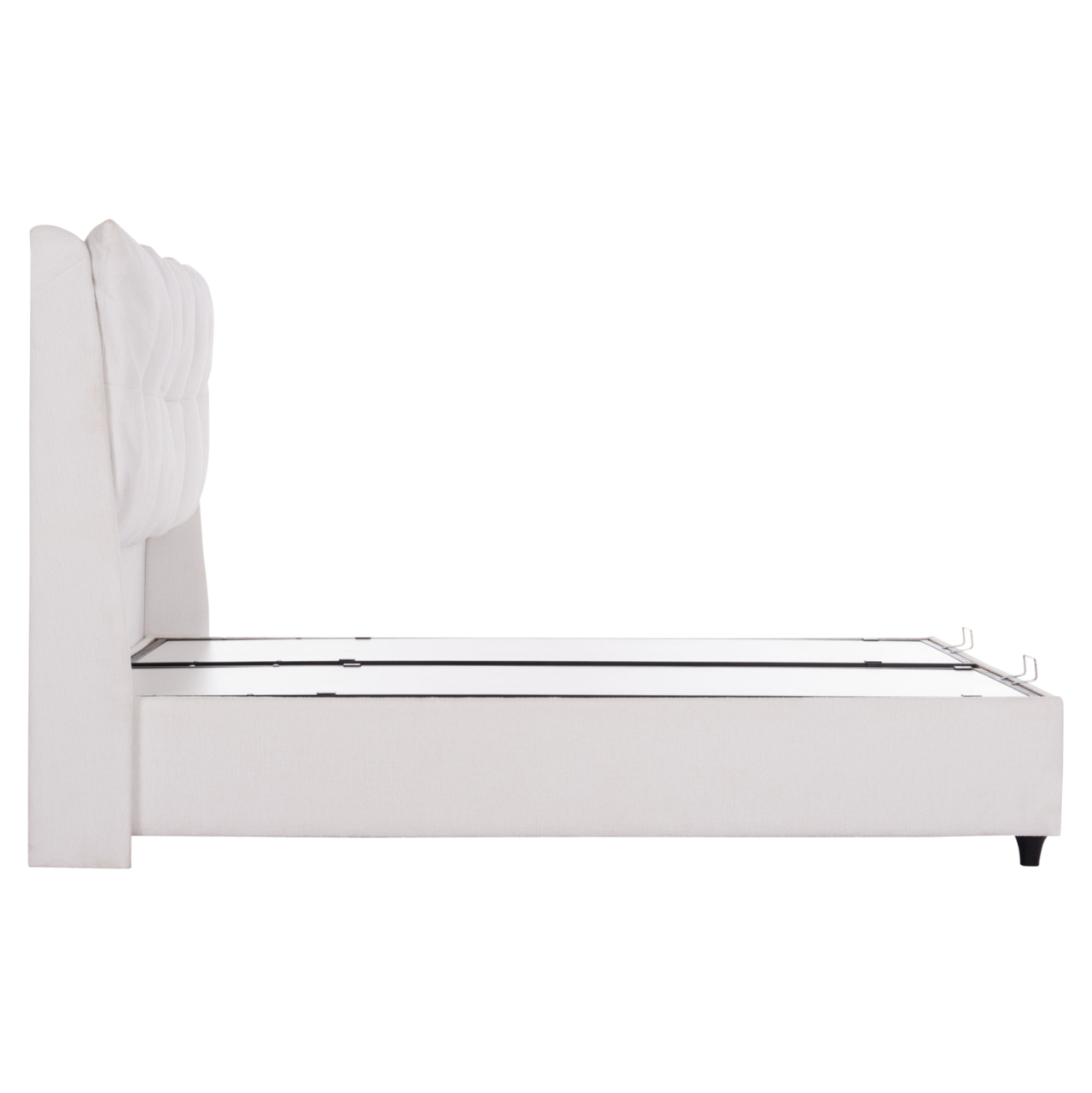 BED WITH STORAGE SPACE DREAMLET HM716.03 WHITE TEDDY FABRIC -FOR MATTRESS 160x200cm. [5]