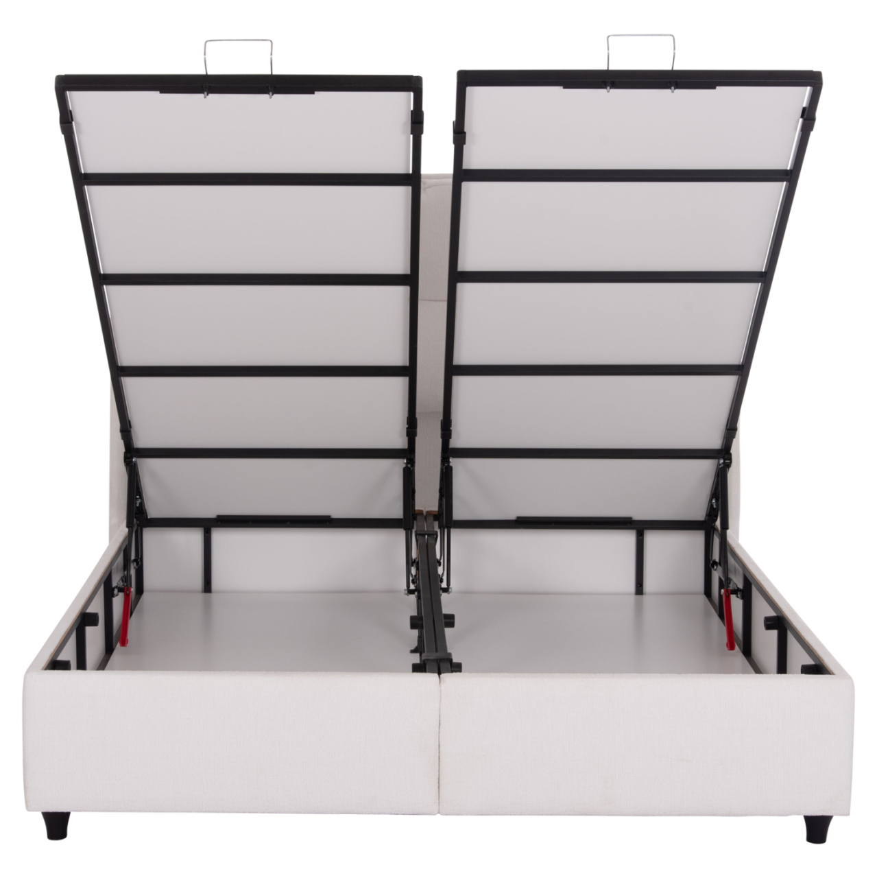 BED WITH STORAGE SPACE DREAMLET HM716.03 WHITE TEDDY FABRIC -FOR MATTRESS 160x200cm. [4]