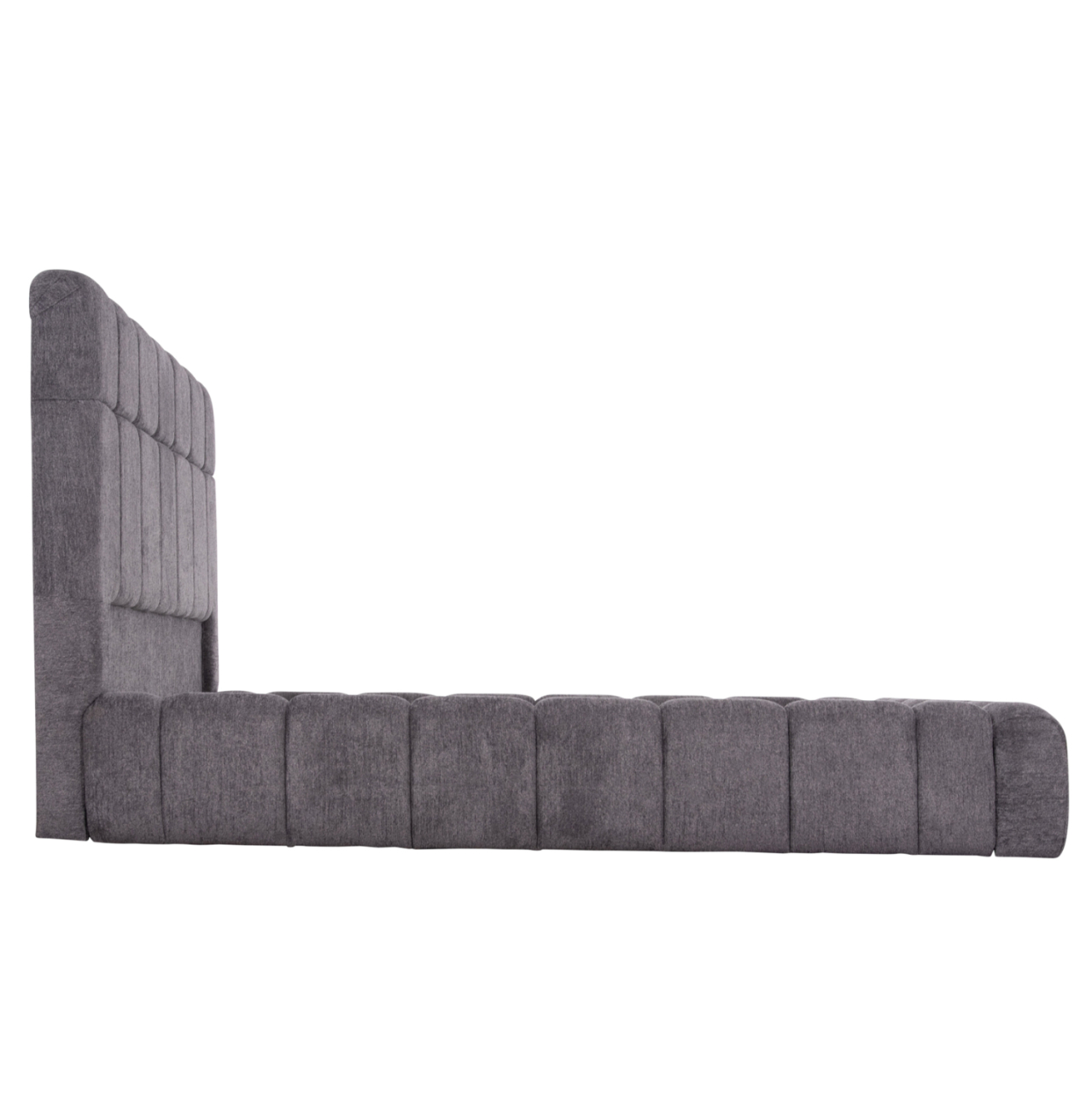 BED WITH STORAGE SPACE RAMON HM720.22 TEDDY FABRIC IN GREY-FOR MATTRESS 160x200cm. [5]