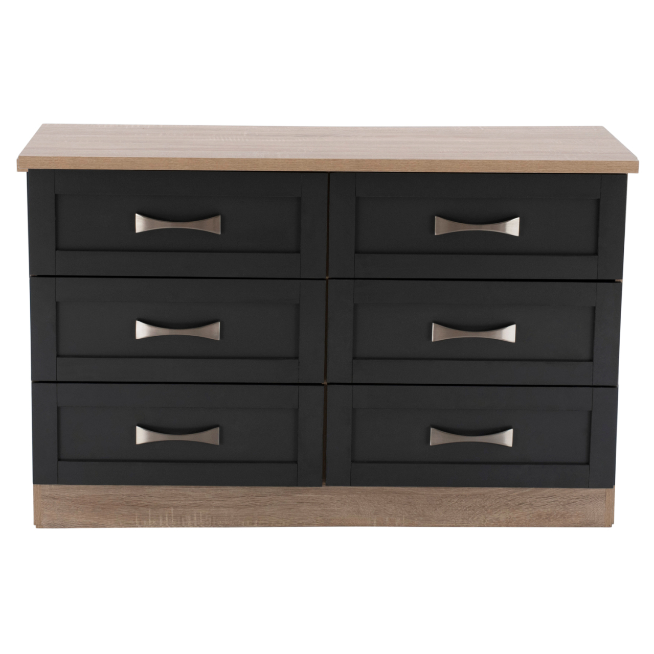 Bedroom dresser -Drawer HM317.04 with 6 drawers Sonama-Grey 120x40x76cm [4]
