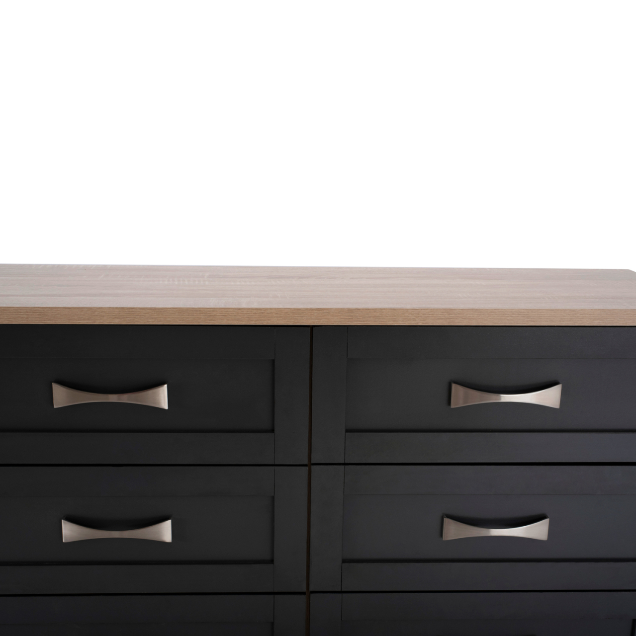 Bedroom dresser -Drawer HM317.04 with 6 drawers Sonama-Grey 120x40x76cm [5]