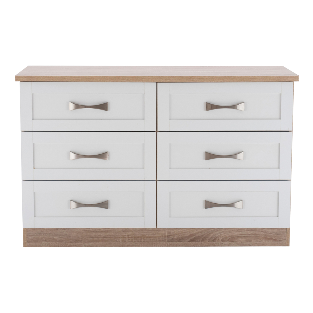 Bedroom dresser -drawer HM317.06 with 6 drawers Sonama-white 120x40x76cm [4]