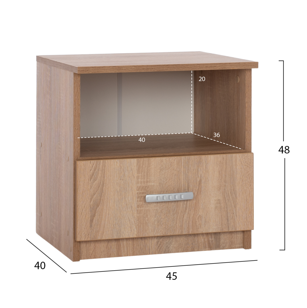 BEDROOM FURNITURE SET 5PCS ADLER HM11758 MELAMINE IN SONAMA OAK-FOR MATTRESS 160x200cm [3]