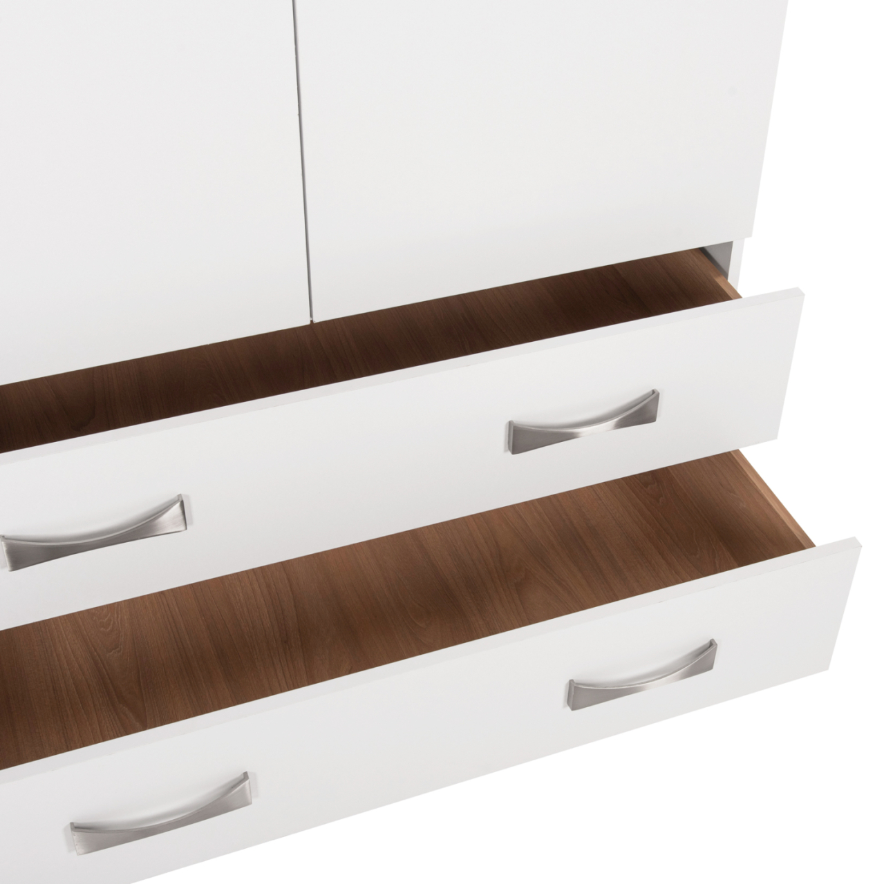 BEDROOM SET 6PCS CARLY HM10884.05 MELAMINE IN WHITE--GREY FABRIC [7]