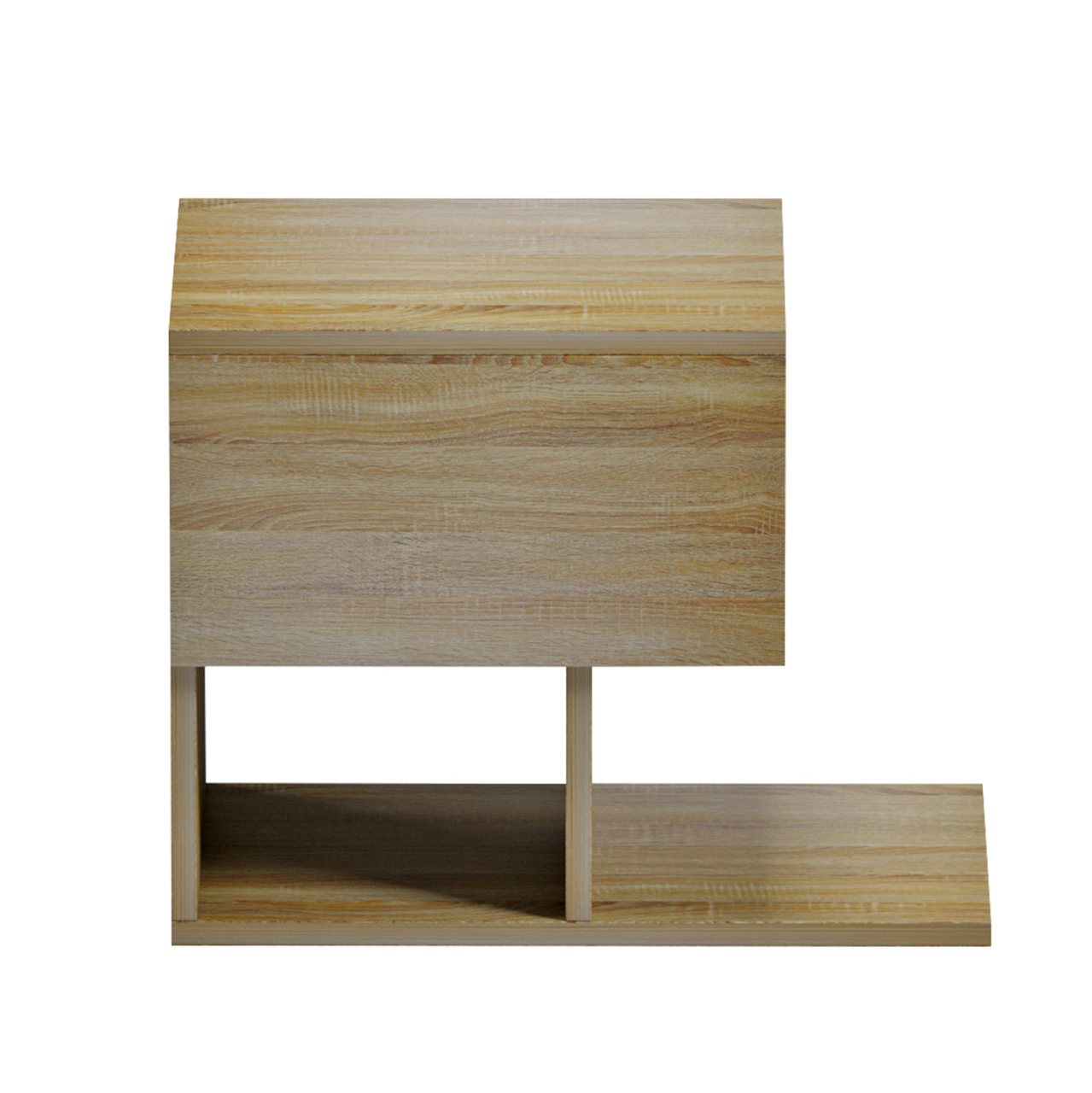 BEDSIDE NIGHTSTAND CASPIAN HM9071.12 MELAMINE IN SONAMA 46.8x33x36.8Hcm. [4]