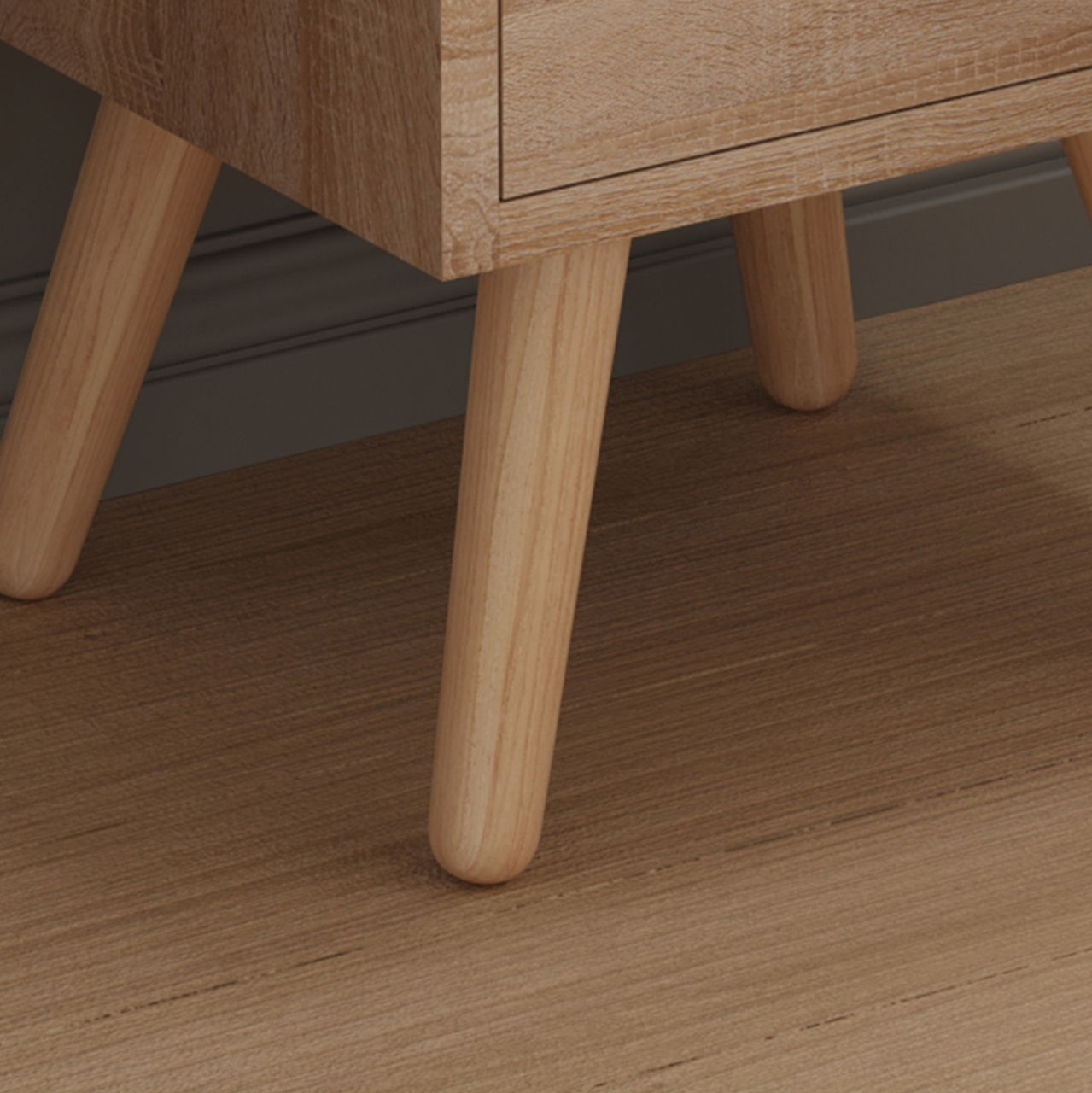 BEDSIDE STAND DINKL HM2472.01 MELAMINE-2 DRAWERS- SONAMA 29,7x29,7x45Hcm. [9]