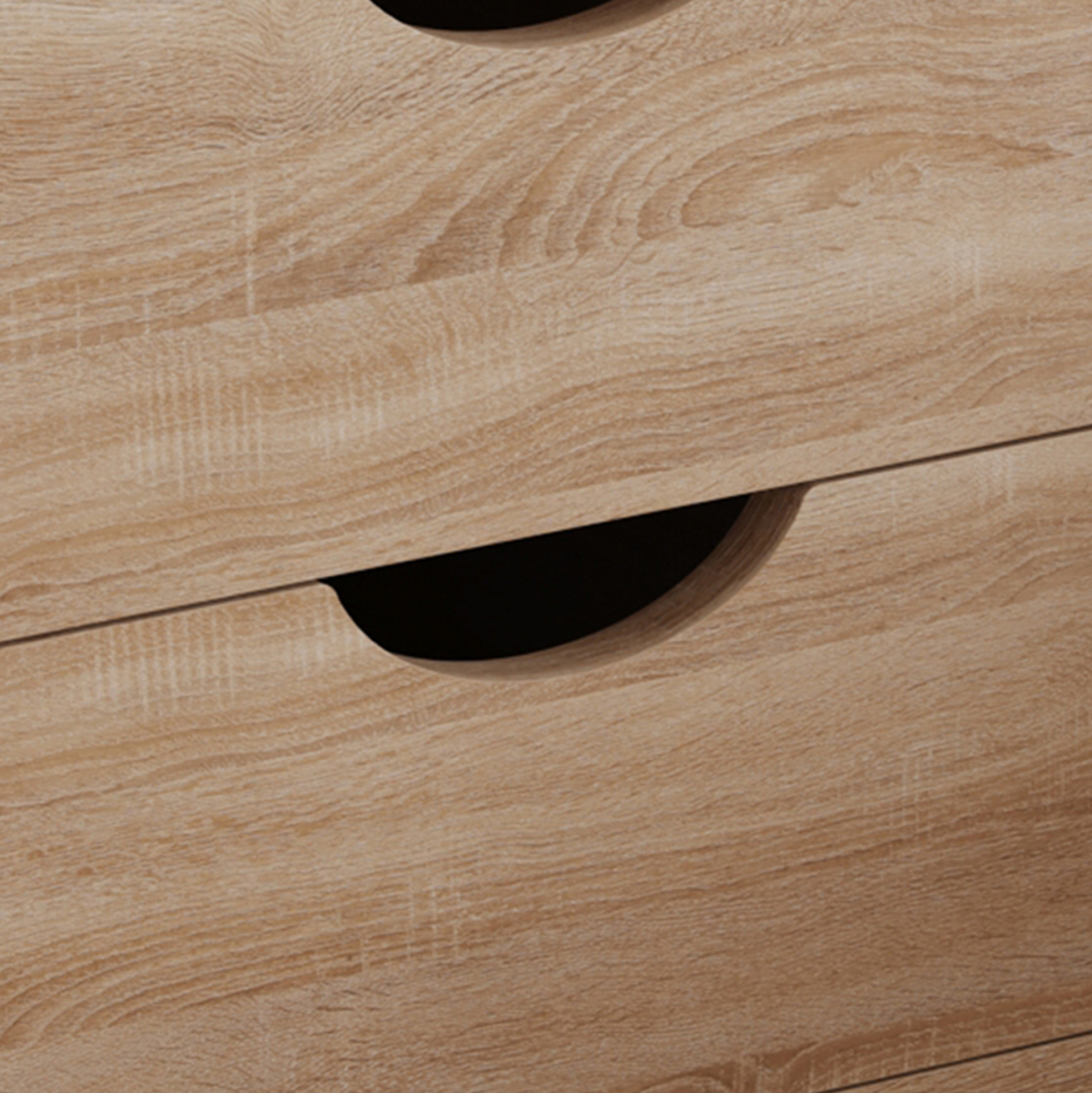 BEDSIDE STAND DINKL HM2472.01 MELAMINE-2 DRAWERS- SONAMA 29,7x29,7x45Hcm. [8]