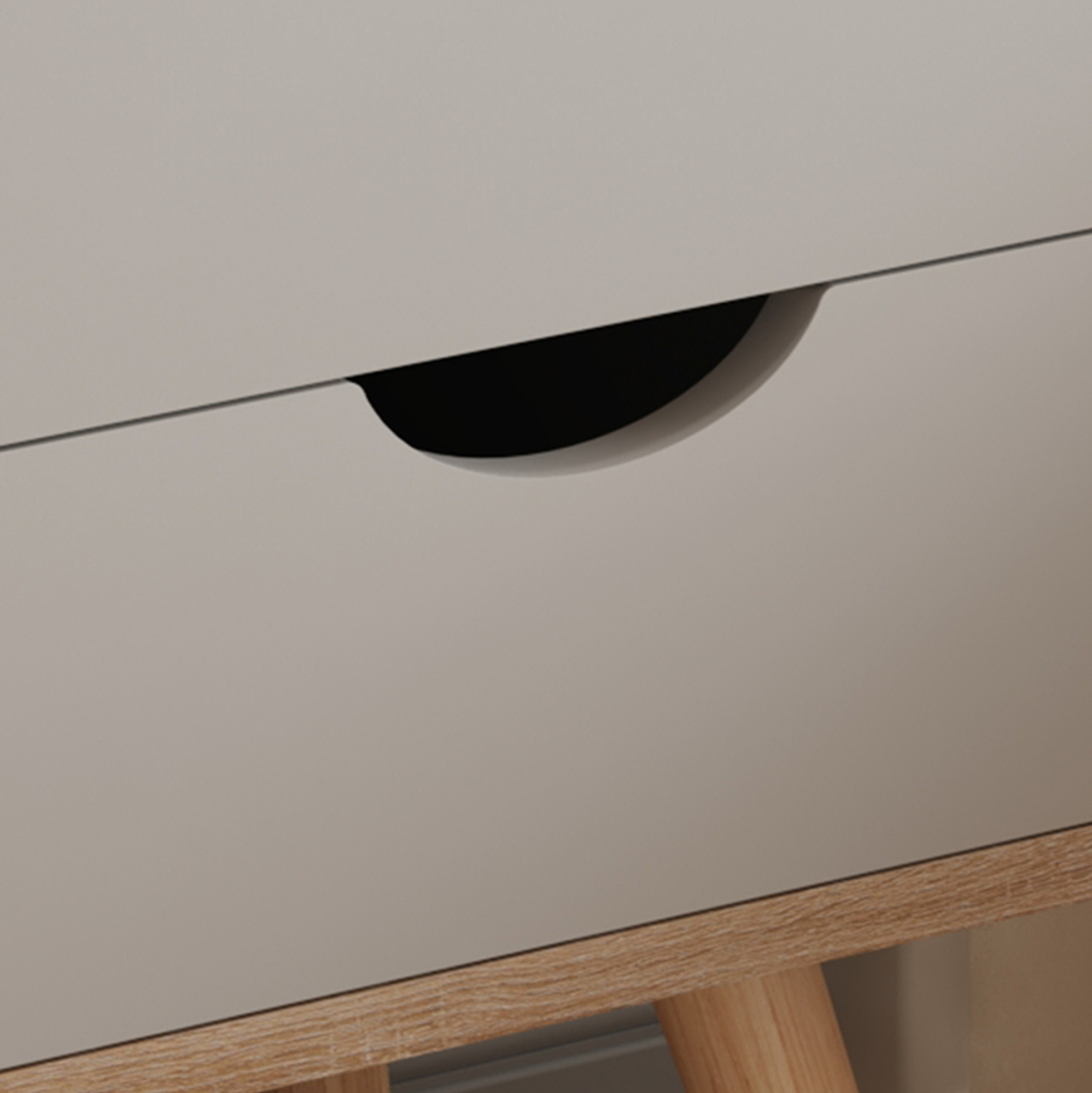 BEDSIDE STAND DINKL HM2472.05 MELAMINE-2 DRAWERS IN SONAMA-GREY 29,7x29,7x45Hcm. [8]