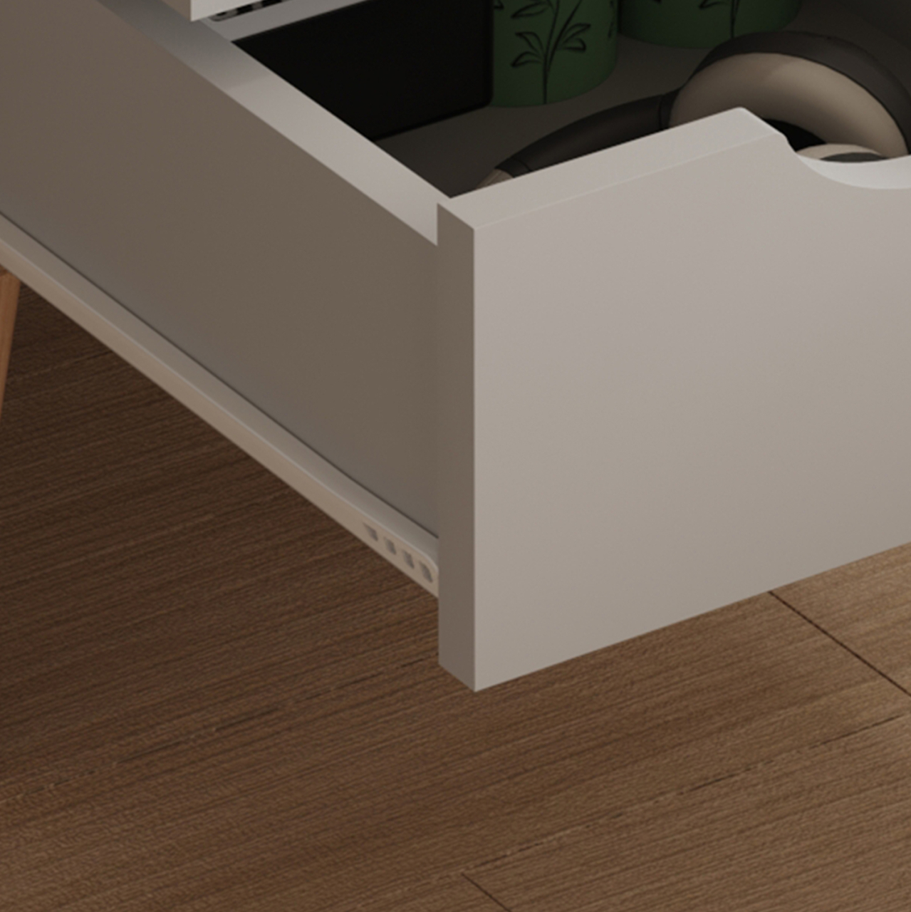 BEDSIDE STAND DINKL HM2472.05 MELAMINE-2 DRAWERS IN SONAMA-GREY 29,7x29,7x45Hcm. [7]