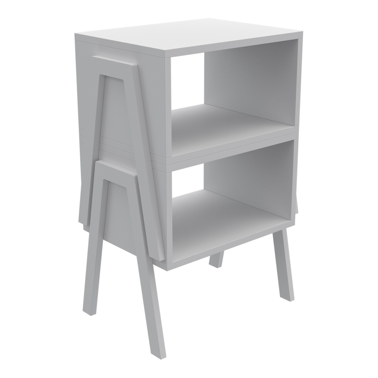 BEDSIDE STAND JAKE HM18182.01 MELAMINE IN WHITE 48x35x49Hcm. [4]