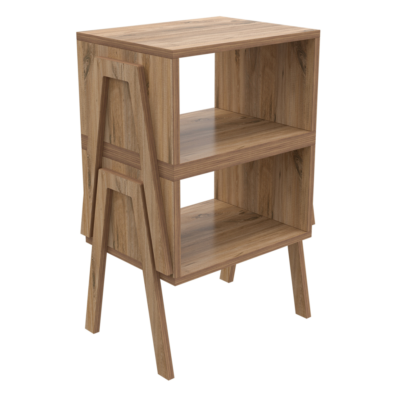 BEDSIDE STAND JAKE HM18182.04 MELAMINE IN NATURAL WOOD COLOR 48x35x49Hcm. [4]
