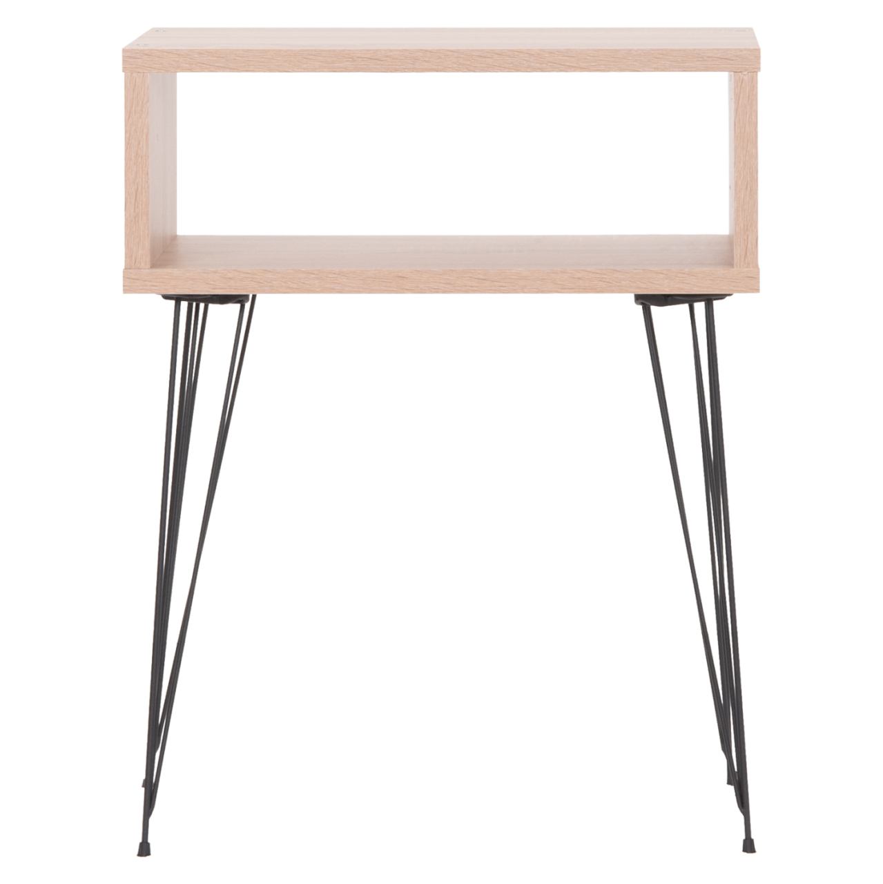 BEDSIDE STAND TODD HM18184.03 MELAMINE IN SONAMA COLOR-METAL LEGS IN BLACK 46x30x59Hcm. [3]
