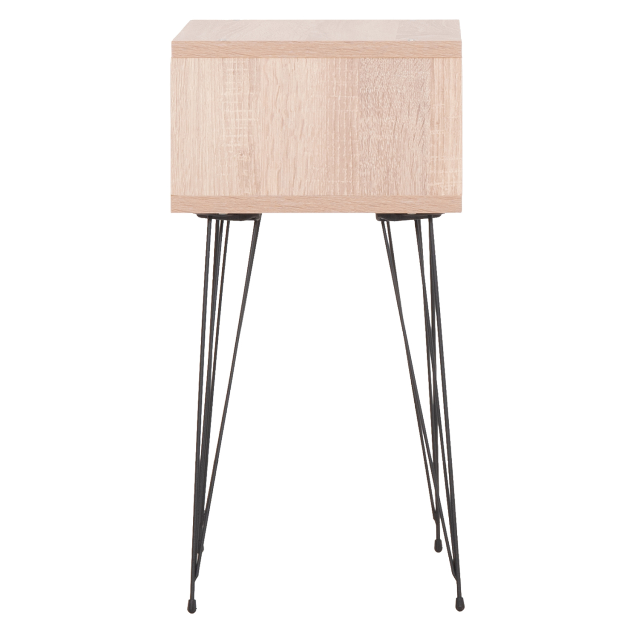 BEDSIDE STAND TODD HM18184.03 MELAMINE IN SONAMA COLOR-METAL LEGS IN BLACK 46x30x59Hcm. [5]